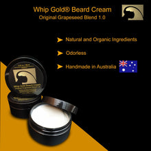 Load image into Gallery viewer, Whip Gold Beard Cream - Coconut Beeswax Blend - Light Hold - 100 ml