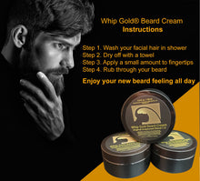 Load image into Gallery viewer, Whip Gold Beard Cream - Coconut Beeswax Blend - Light Hold - 100 ml